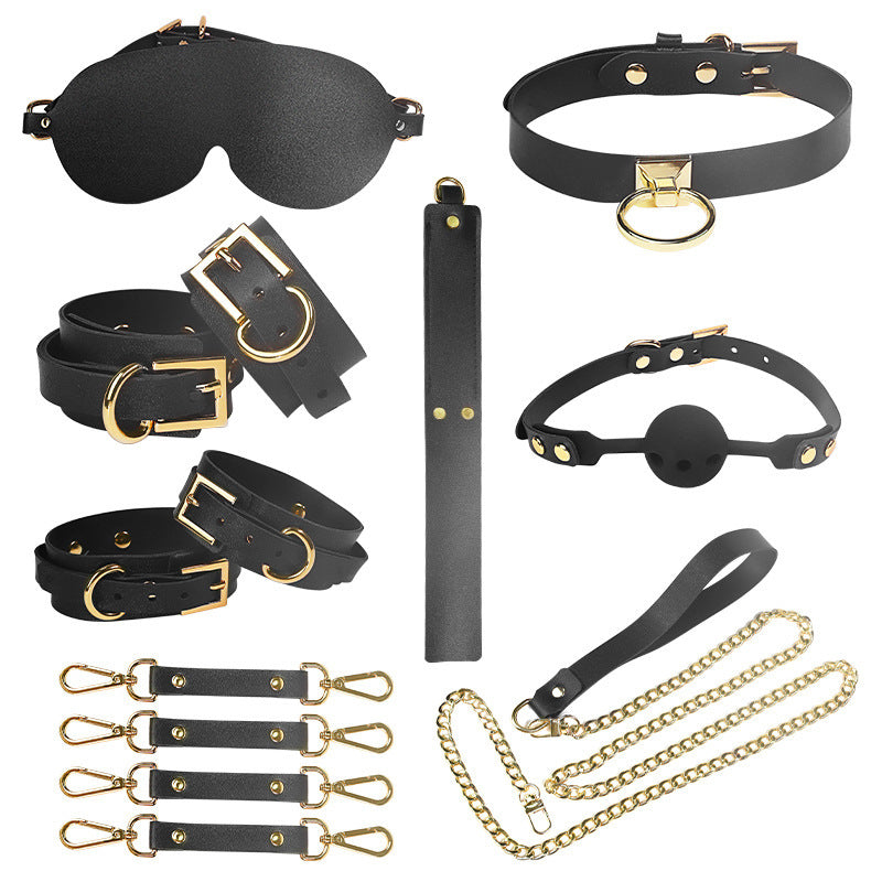 Kit Isolda — bondage en 8 piezas, herrajes dorados