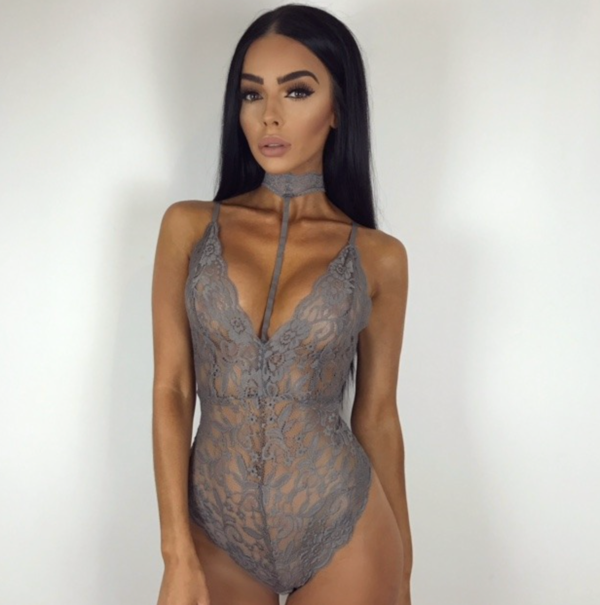 Body Dalia — encaje en cuatro tonos