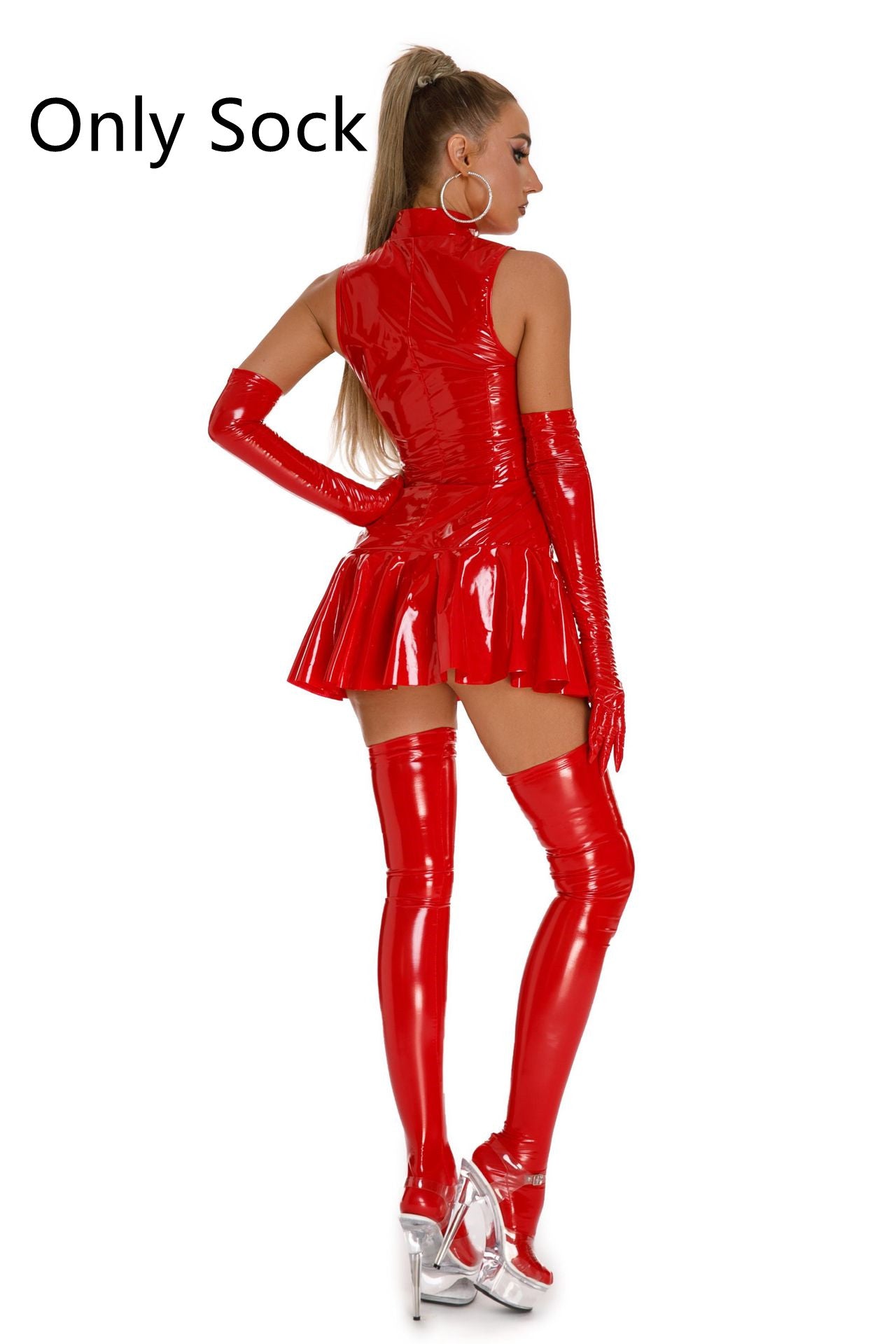 Vestido Ónix — efecto espejo en PU